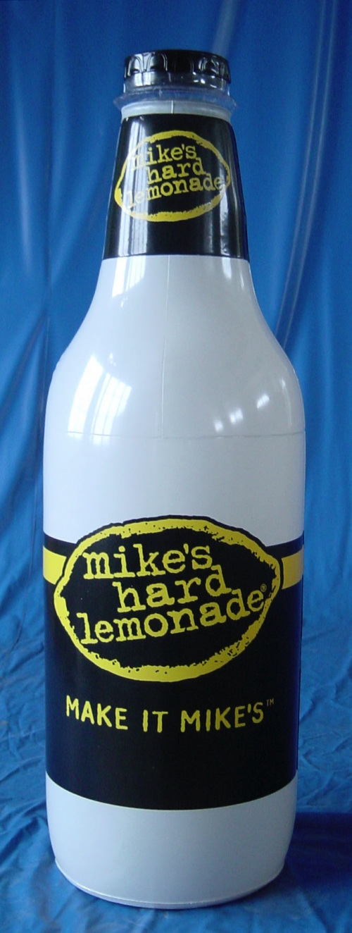 Point of Purchase Balloons sealed mike's lemonade bottle